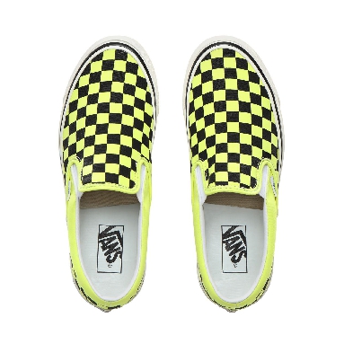 Vans Anaheim Factory Classic Slip-On 98 DX Classic Mens Womens - (Anaheim Factory) Og Yellow Neon/Checkerboard VN0A3JEXV9O Shoes