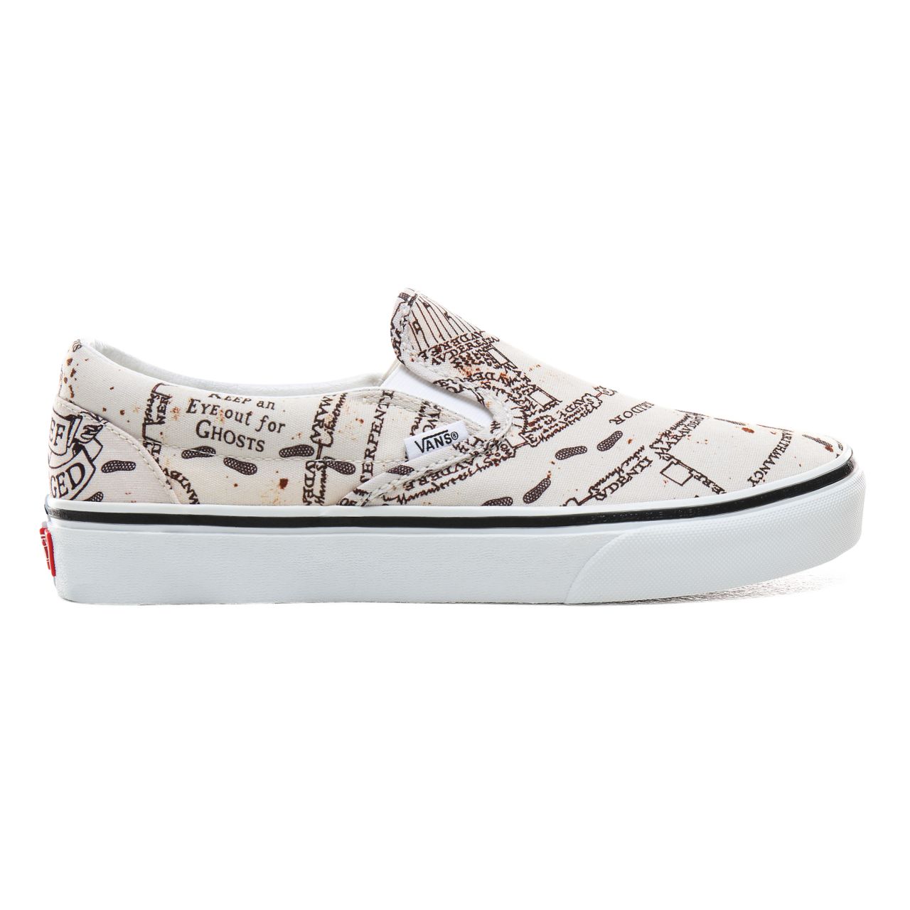 Vans x HARRY POTTER Marauders Map Slip-On Classic Mens Womens - (Harry Potter) Marauders Map/Classic White VN0A4BV3V3C Shoes