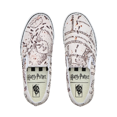 Vans x HARRY POTTER Marauders Map Slip-On Classic Mens Womens - (Harry Potter) Marauders Map/Classic White VN0A4BV3V3C Shoes