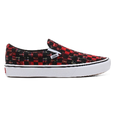 Vans Plaid Check ComfyCush Slip-On Classic Mens Womens - (Plaid Check) red/true white VN0A3WMDTG7 Shoes