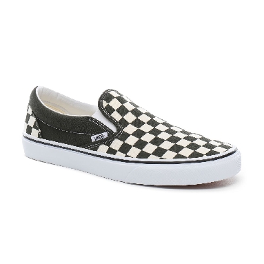 Vans Checkerboard Classic Slip-On Classic Mens Womens - (Checkerboard) forest night/true white VN0A4BV3TB4 Shoes