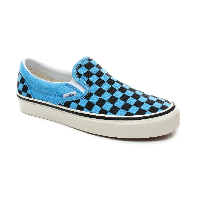 Vans Anaheim Factory Classic Slip-On 98 DX Classic Mens Womens - (Anaheim Factory) Og Blue Neon/Checkerboard VN0A3JEXV9L Shoes