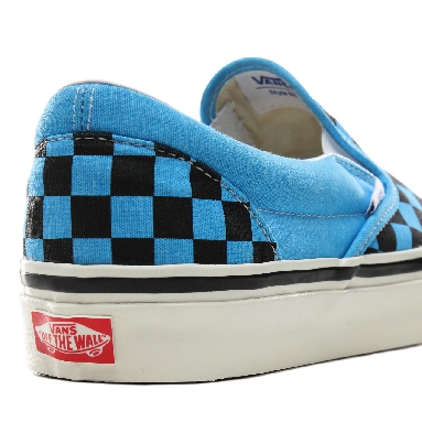 Vans Anaheim Factory Classic Slip-On 98 DX Classic Mens Womens - (Anaheim Factory) Og Blue Neon/Checkerboard VN0A3JEXV9L Shoes