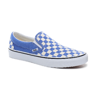 Vans Checkerboard Classic Slip-On Classic Mens Womens - (Checkerboard) ultramarine/true white VN0A4BV3TB6 Shoes