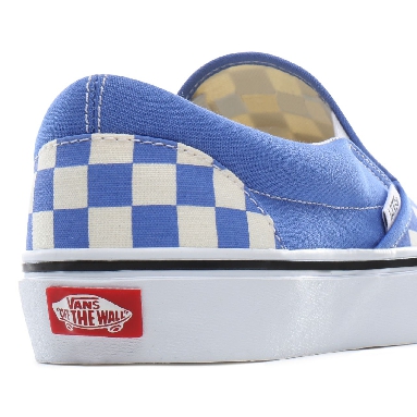 Vans Checkerboard Classic Slip-On Classic Mens Womens - (Checkerboard) ultramarine/true white VN0A4BV3TB6 Shoes