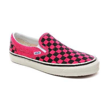 Vans Anaheim Factory Classic Slip-On 98 DX Classic Mens Womens - (Anaheim Factory) Og Pink Neon/Checkerboard VN0A3JEXV9N Shoes