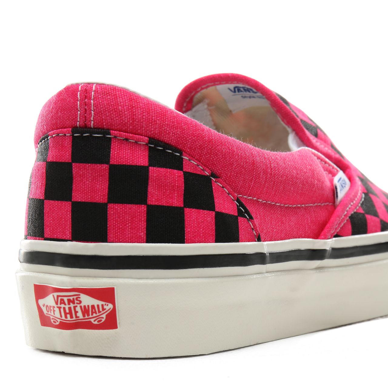 Vans Anaheim Factory Classic Slip-On 98 DX Classic Mens Womens - (Anaheim Factory) Og Pink Neon/Checkerboard VN0A3JEXV9N Shoes