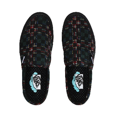 Vans Plaid Check ComfyCush Slip-On Classic Mens Womens - (Plaid Check) green/true white VN0A3WMDTFO Shoes