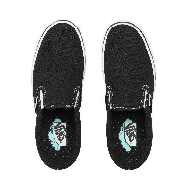 Vans Comfycush Slip-On Classic Mens Womens - (Classic) black/true white VN0A3WMDVNE Shoes