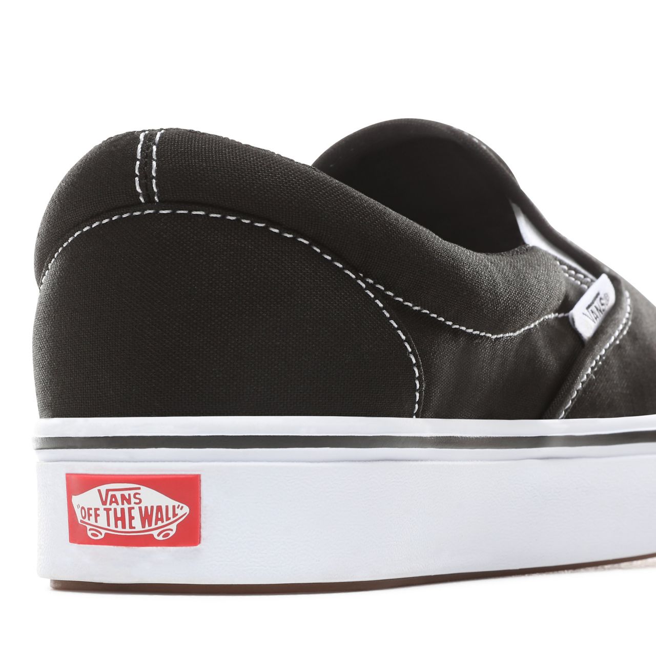 Vans Comfycush Slip-On Classic Mens Womens - (Classic) black/true white VN0A3WMDVNE Shoes