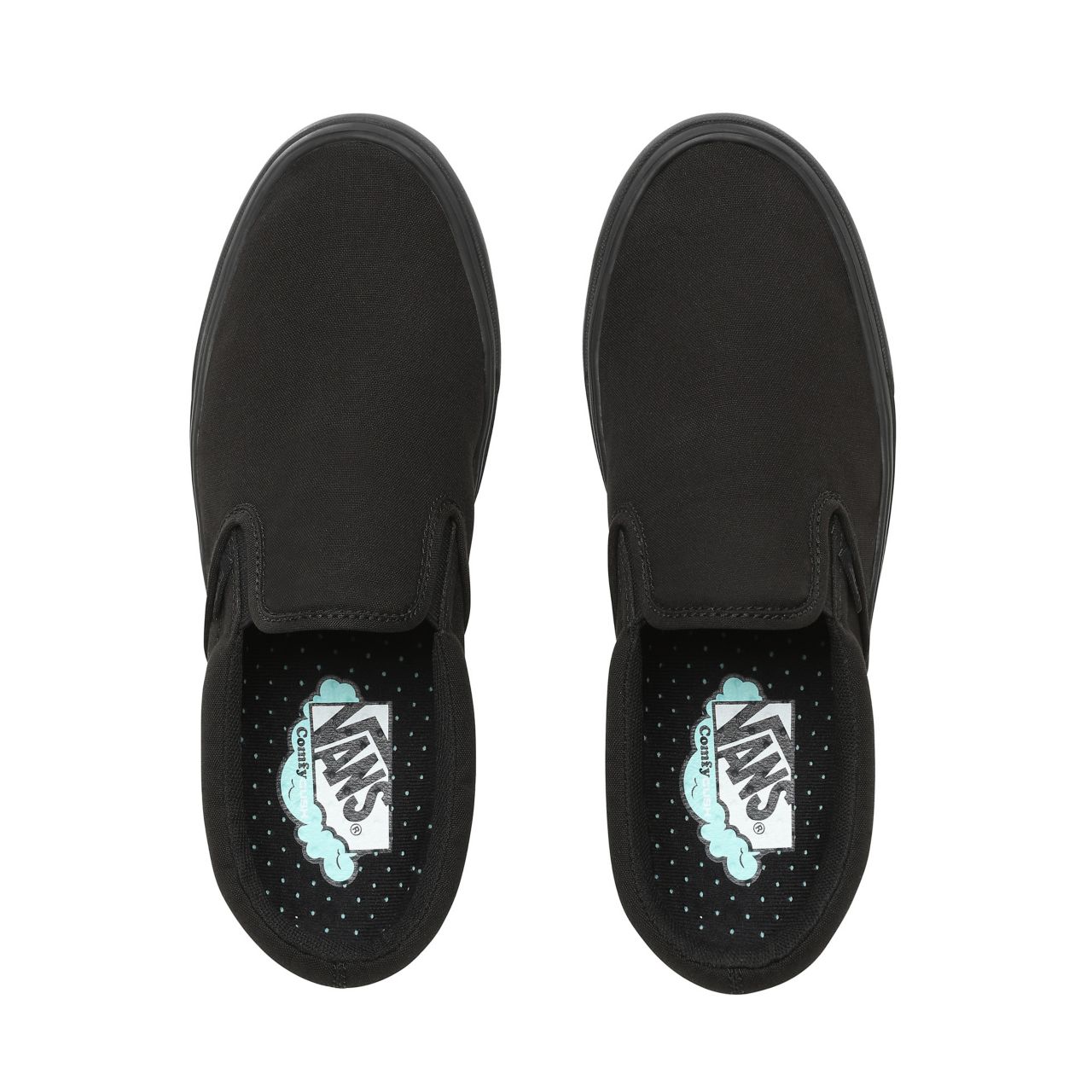 Vans Comfycush Slip-On Classic Mens Womens - (Classic) Black/Black VN0A3WMDVND Shoes