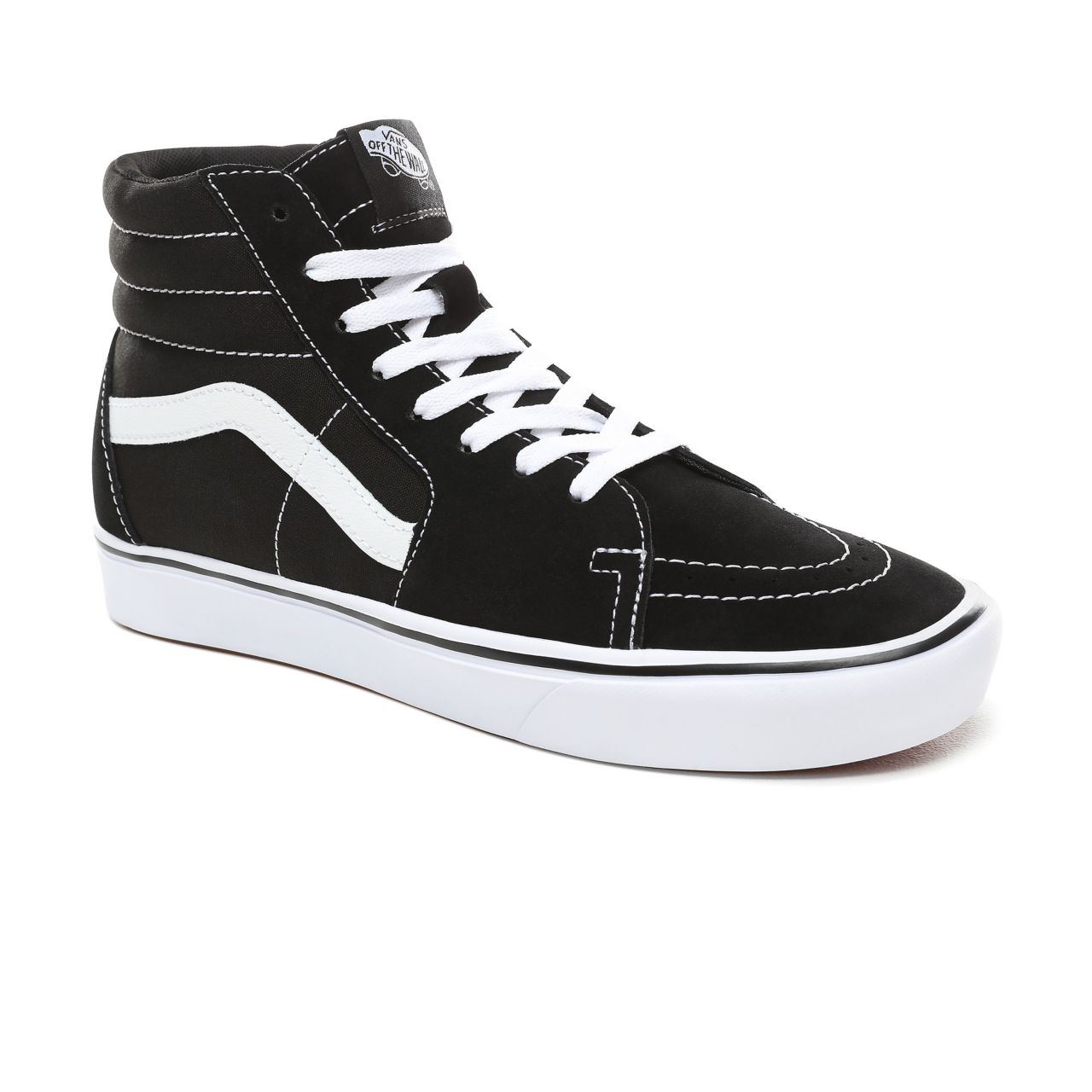 Vans Comfycush Sk8-Hi Classic Mens Womens - (Classic) black/true white VN0A3WMBVNE Shoes