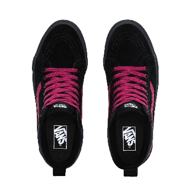 Vans Sk8-Hi MTE Classic Mens Womens - (MTE) Black/Fuschia Red VN0A4BV7TIN Shoes