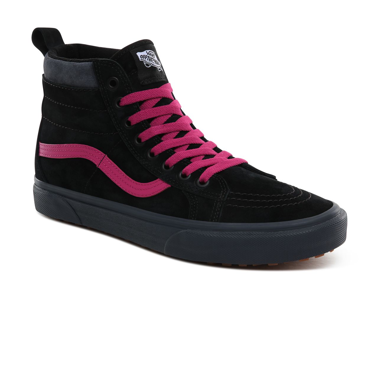 Vans Sk8-Hi MTE Classic Mens Womens - (MTE) Black/Fuschia Red VN0A4BV7TIN Shoes