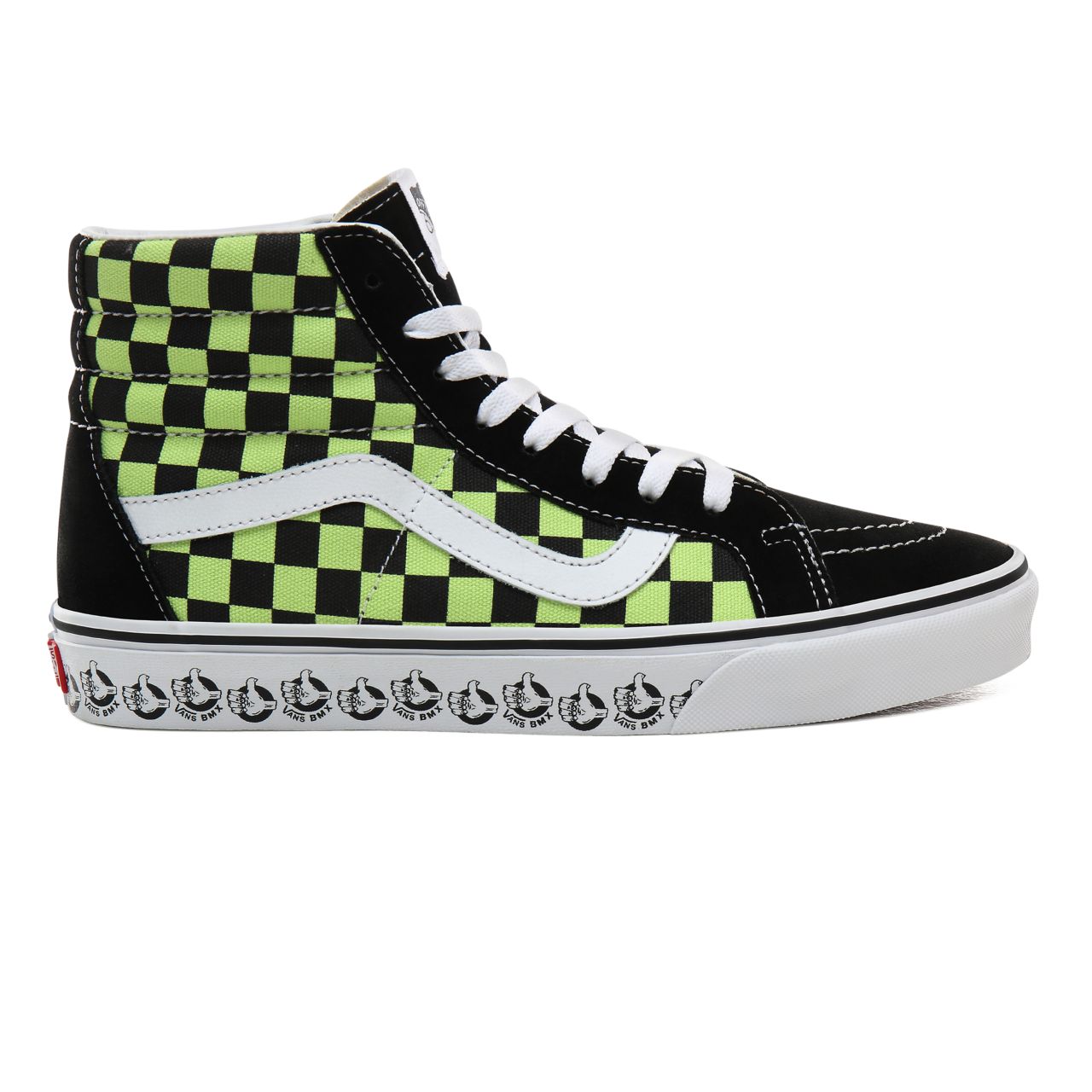 Vans BMX Sk8-Hi Reissue Classic Mens Womens - (Vans BMX) Black/Sharp Green VN0A4BV8V3W Shoes