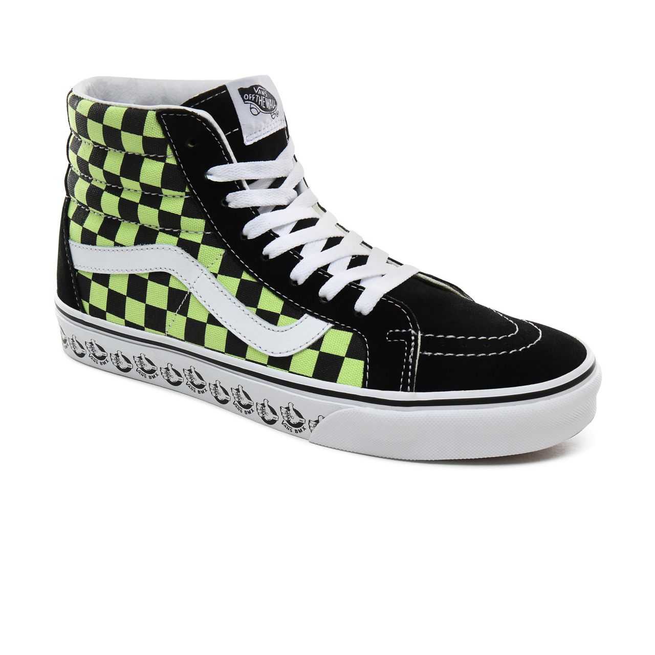 Vans BMX Sk8-Hi Reissue Classic Mens Womens - (Vans BMX) Black/Sharp Green VN0A4BV8V3W Shoes