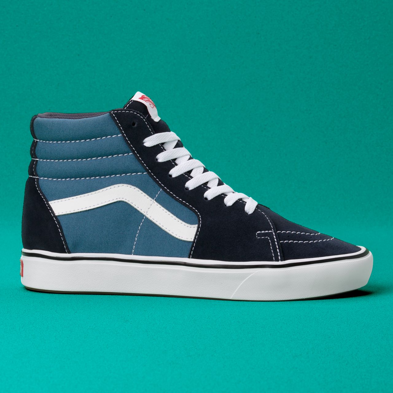 Vans Classic Comfycush Sk8-Hi Classic Mens Womens - (Classic) Navy/Steve Navy VN0A3WMBVNT Shoes