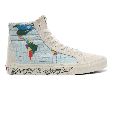 Vans Save Our Planet x Vans SK8-Hi Reissue Classic Mens Womens - (Save Our Planet) classic white/multi VN0A4BV8T2V Shoes