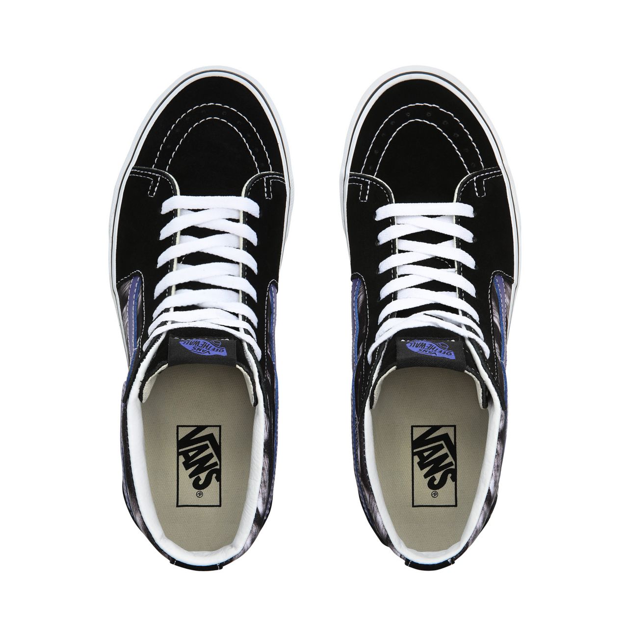 Vans Blur Boards SK8-Hi Classic Mens Womens - (Blur Boards) black/royal blue VN0A4BV6T2N Shoes