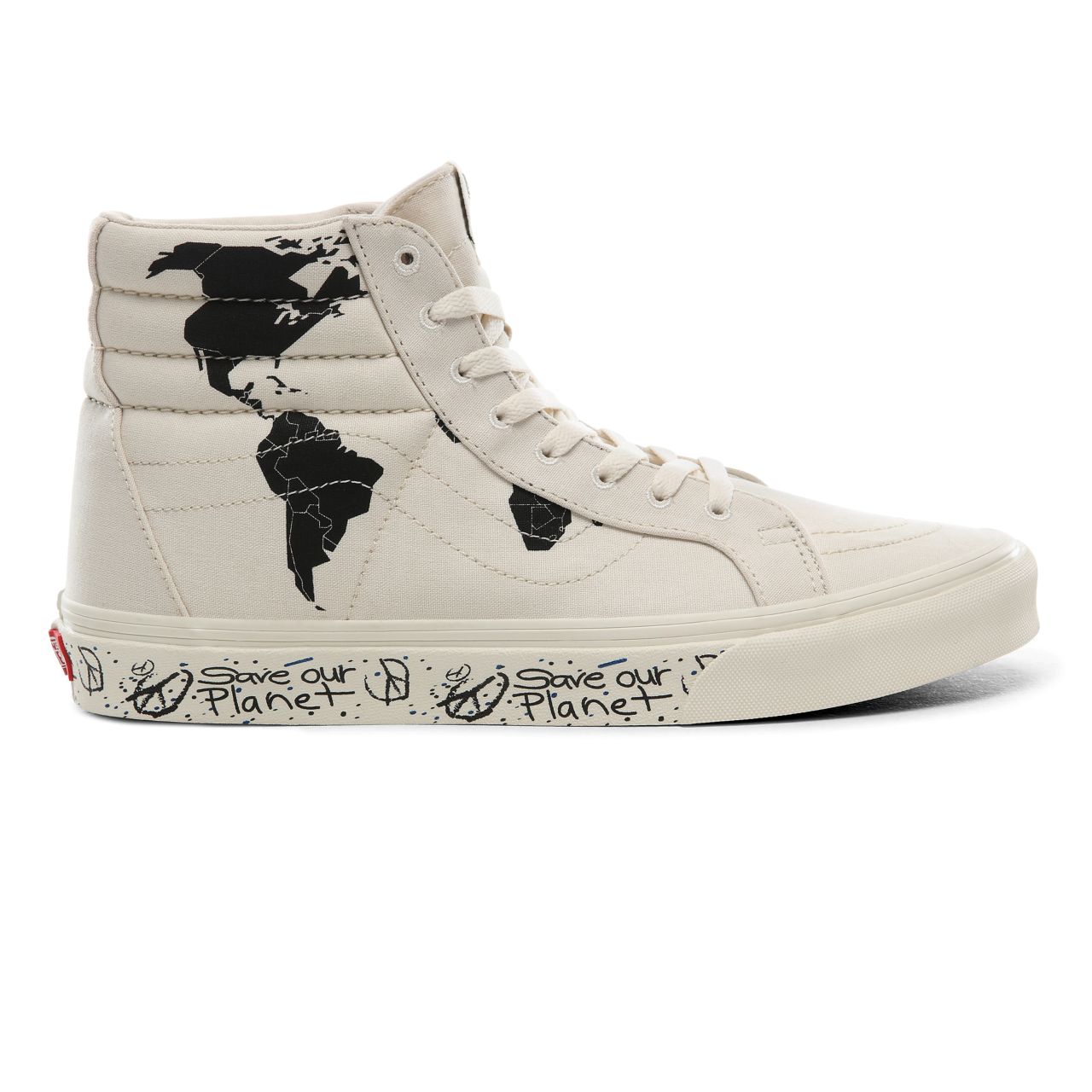 Vans Save Our Planet x Vans SK8-Hi Reissue Classic Mens Womens - (Save Our Planet) classic white/black VN0A4BV8TGP Shoes