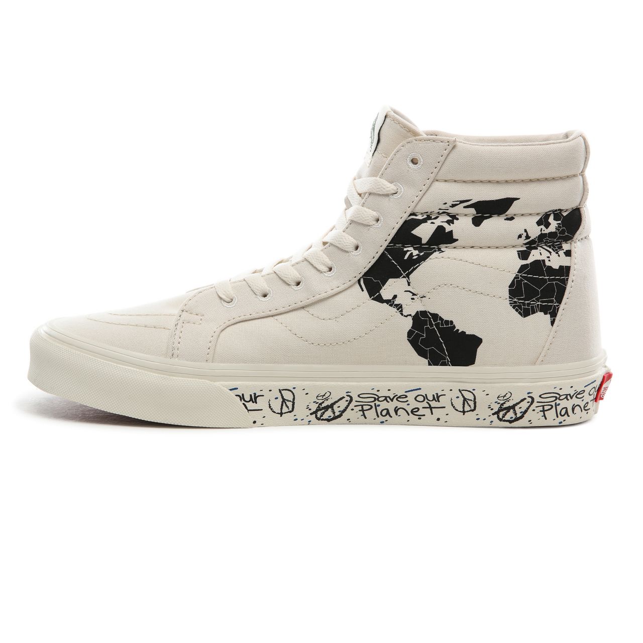 Vans Save Our Planet x Vans SK8-Hi Reissue Classic Mens Womens - (Save Our Planet) classic white/black VN0A4BV8TGP Shoes