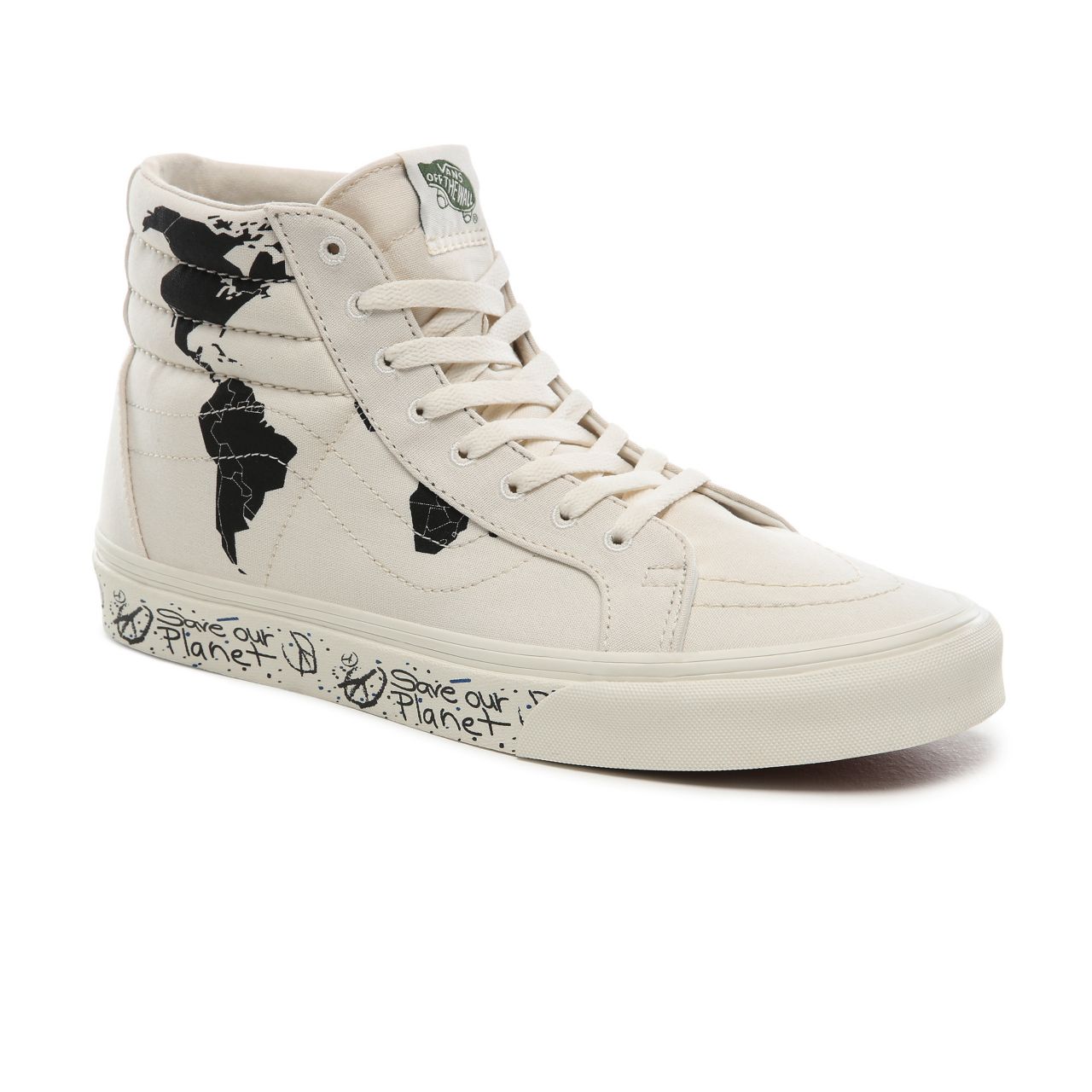 Vans Save Our Planet x Vans SK8-Hi Reissue Classic Mens Womens - (Save Our Planet) classic white/black VN0A4BV8TGP Shoes