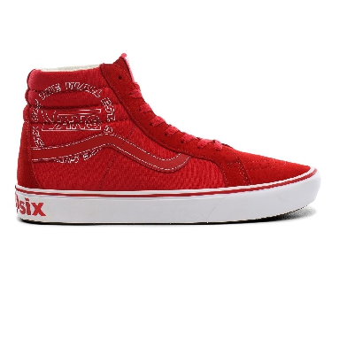 Vans Distort ComfyCush SK8-Hi Reissue Classic Mens Womens - (Distort) racing red/true white VN0A3WMCTFK Shoes