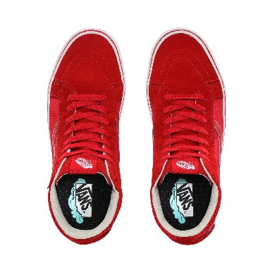 Vans Distort ComfyCush SK8-Hi Reissue Classic Mens Womens - (Distort) racing red/true white VN0A3WMCTFK Shoes