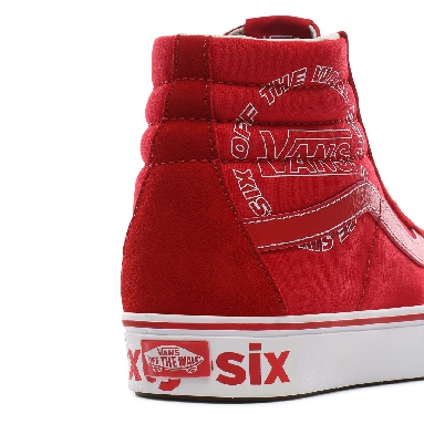 Vans Distort ComfyCush SK8-Hi Reissue Classic Mens Womens - (Distort) racing red/true white VN0A3WMCTFK Shoes