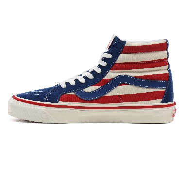 Vans Anaheim Factory Sk8-Hi 38 DX Classic Mens Womens - (Anaheim Factory) Og Blue/Og Red stripes VN0A38GFXKI Shoes