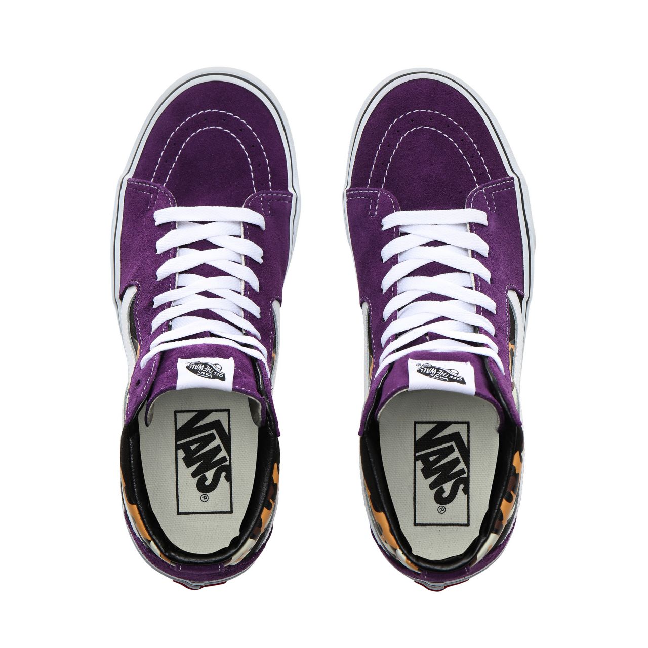 Vans OTW Quarter Sk8-Hi Classic Mens Womens - (OTW Quarter) Leopard/Violet Indigo/True White VN0A4BV6XKA Shoes