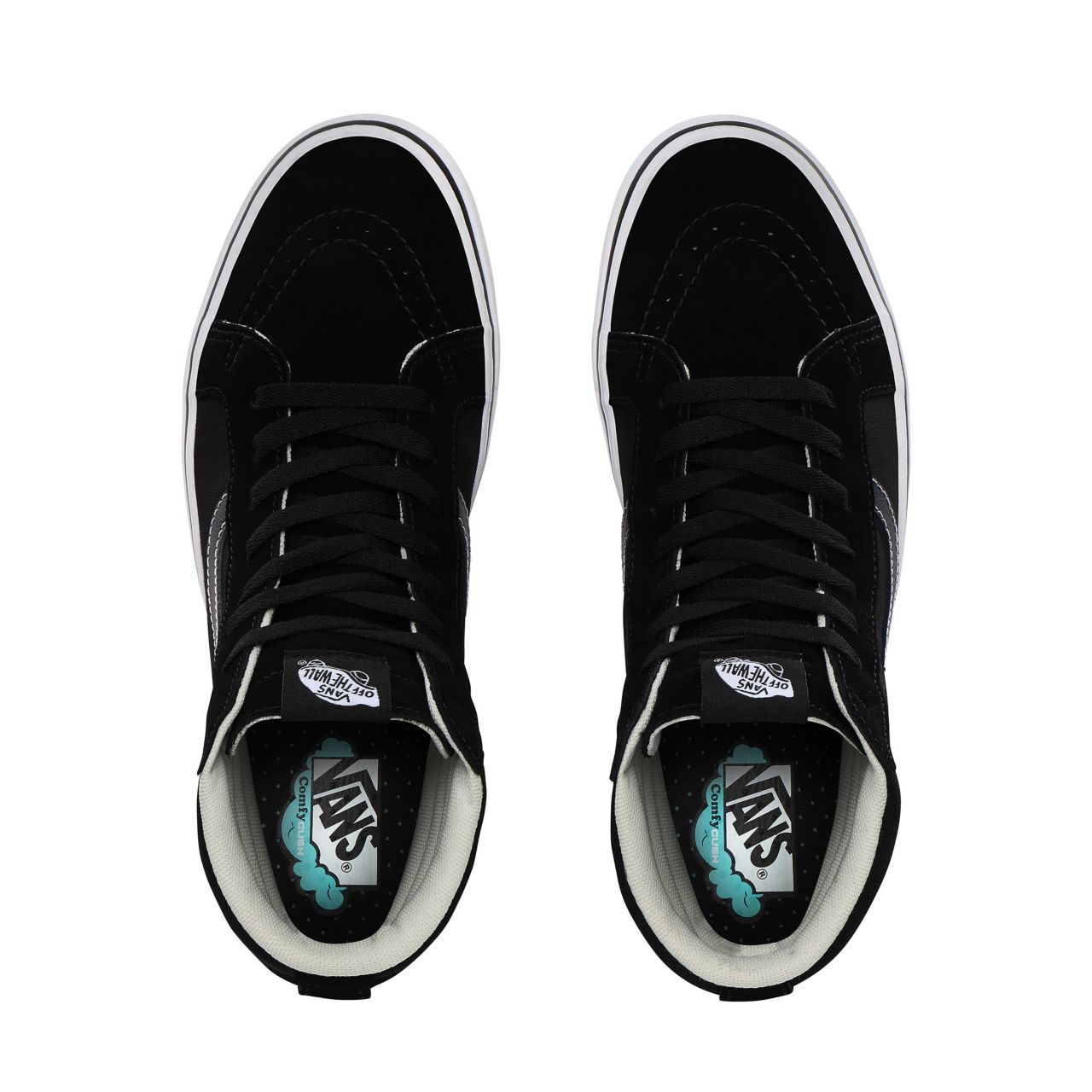 Vans Distort ComfyCush SK8-Hi Reissue Classic Mens Womens - (Distort) Black/True White VN0A3WMCVX6 Shoes