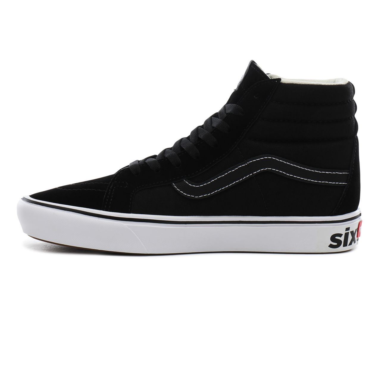 Vans Distort ComfyCush SK8-Hi Reissue Classic Mens Womens - (Distort) Black/True White VN0A3WMCVX6 Shoes