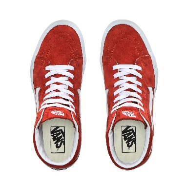 Vans Pig Suede Sk8-Hi Classic Mens Womens - (Pig Suede) Burnt brick/True White VN0A4BV6V75 Shoes