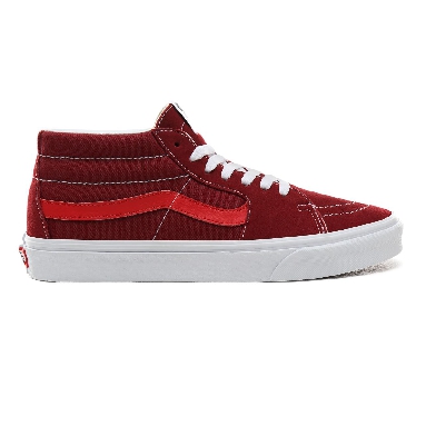 Vans Retro Sport Sk8-Mid Classic Mens Womens - (Retro Sport) Biking Red/Poinsettia VN0A3WM3VXZ Shoes