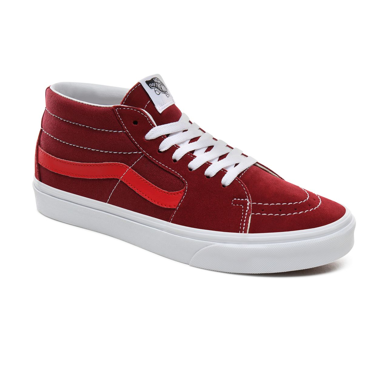 Vans Retro Sport Sk8-Mid Classic Mens Womens - (Retro Sport) Biking Red/Poinsettia VN0A3WM3VXZ Shoes