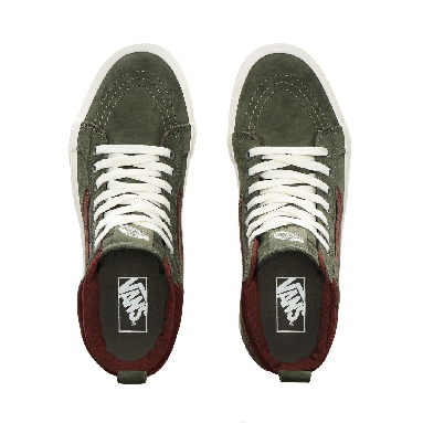 Vans Sk8-Hi MTE Classic Mens Womens - (MTE) Deep Lichen Green/Root Beer VN0A4BV7V40 Shoes