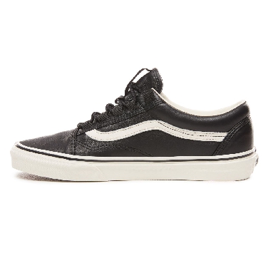 Vans Leather Old Skool Ghillie Classic Mens Womens - (Leather) Black/Marshmallow VN0A3TKI68X Shoes