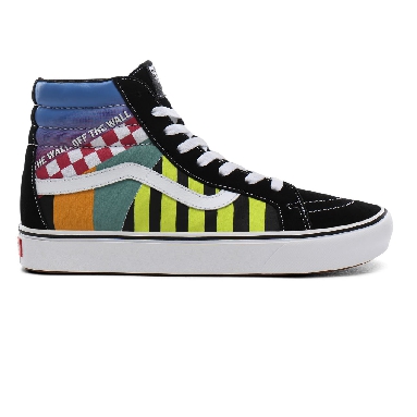 Vans Mash Up ComfyCush SK8-Hi Reissue Classic Mens Womens - (Mash Up) multi/black/true white VN0A3WMCTE6 Shoes