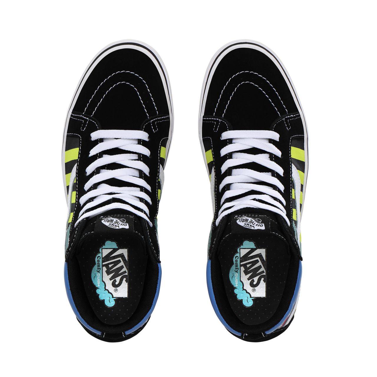 Vans Mash Up ComfyCush SK8-Hi Reissue Classic Mens Womens - (Mash Up) multi/black/true white VN0A3WMCTE6 Shoes