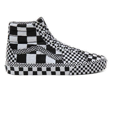 Vans All Over Checkerboard Sk8-Hi Classic Mens Womens - (All Over Checkerboard) Black/True White VN0A4BV6V8U Shoes