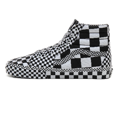 Vans All Over Checkerboard Sk8-Hi Classic Mens Womens - (All Over Checkerboard) Black/True White VN0A4BV6V8U Shoes