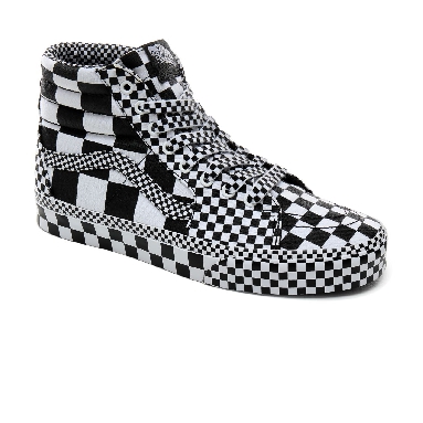 Vans All Over Checkerboard Sk8-Hi Classic Mens Womens - (All Over Checkerboard) Black/True White VN0A4BV6V8U Shoes