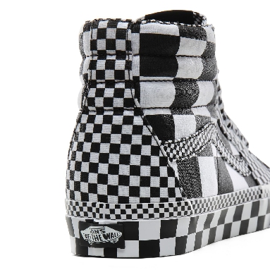 Vans All Over Checkerboard Sk8-Hi Classic Mens Womens - (All Over Checkerboard) Black/True White VN0A4BV6V8U Shoes