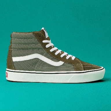 Vans Rip Cord ComfyCush Sk8-Hi Reissue Classic Mens Womens - (Rip Cord) Beech/Marshmallow VN0A3WMCVX3 Shoes