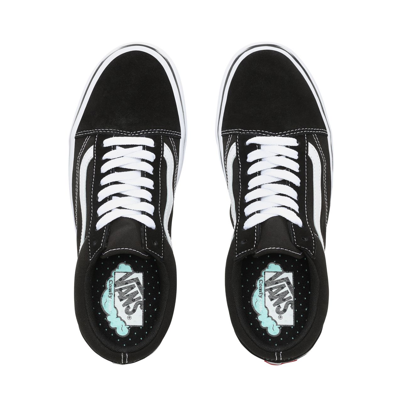 Vans Comfycush Old Skool Classic Mens Womens - (Classic) black/true white VN0A3WMAVNE Shoes