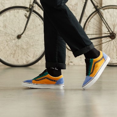 Vans Mix & Match Old Skool Classic Mens Womens - (Mix & Match) cadmium yellow/tidepool VN0A4BV5TGN Shoes