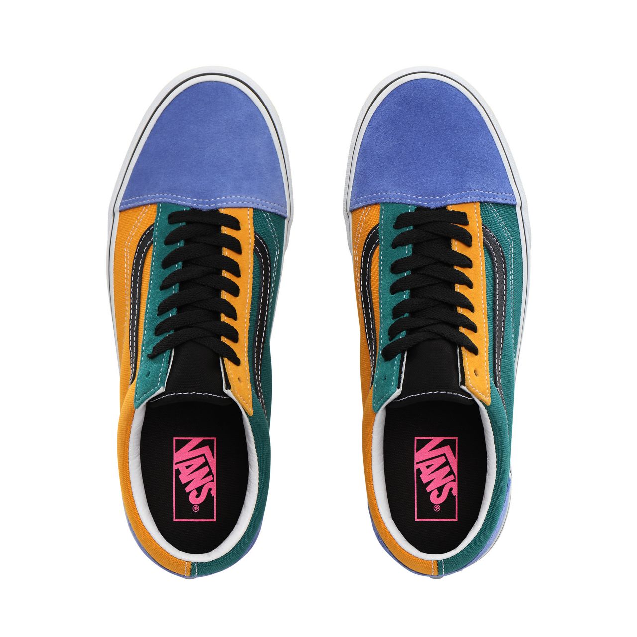 Vans Mix & Match Old Skool Classic Mens Womens - (Mix & Match) cadmium yellow/tidepool VN0A4BV5TGN Shoes