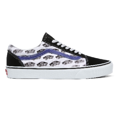 Vans Blur Boards Old Skool Classic Mens Womens - (Blur Boards) black/royal blue VN0A4BV5T2N Shoes