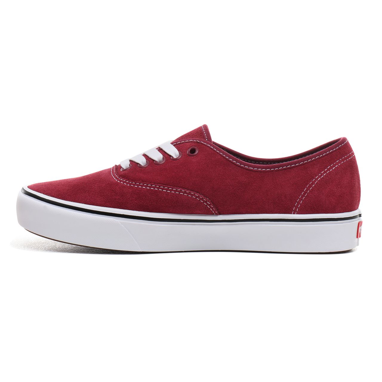 Vans Suede ComfyCush Authentic Classic Mens Womens - (Suede) beet red/true white VN0A3WM7TE2 Shoes